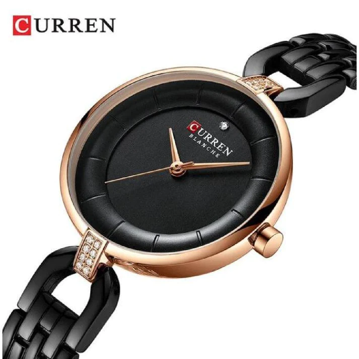 CURREN Original Brand Stainless Steel Band Wrist Watch For Women With Brand (Box & Bag)-9058