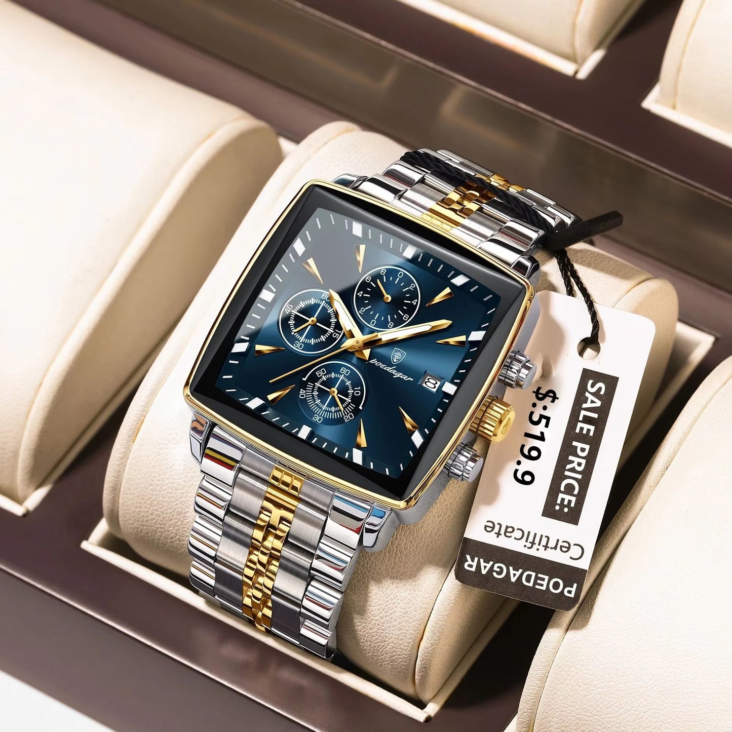 POEDAGAR 866 Chronograph Quartz Watch For Him